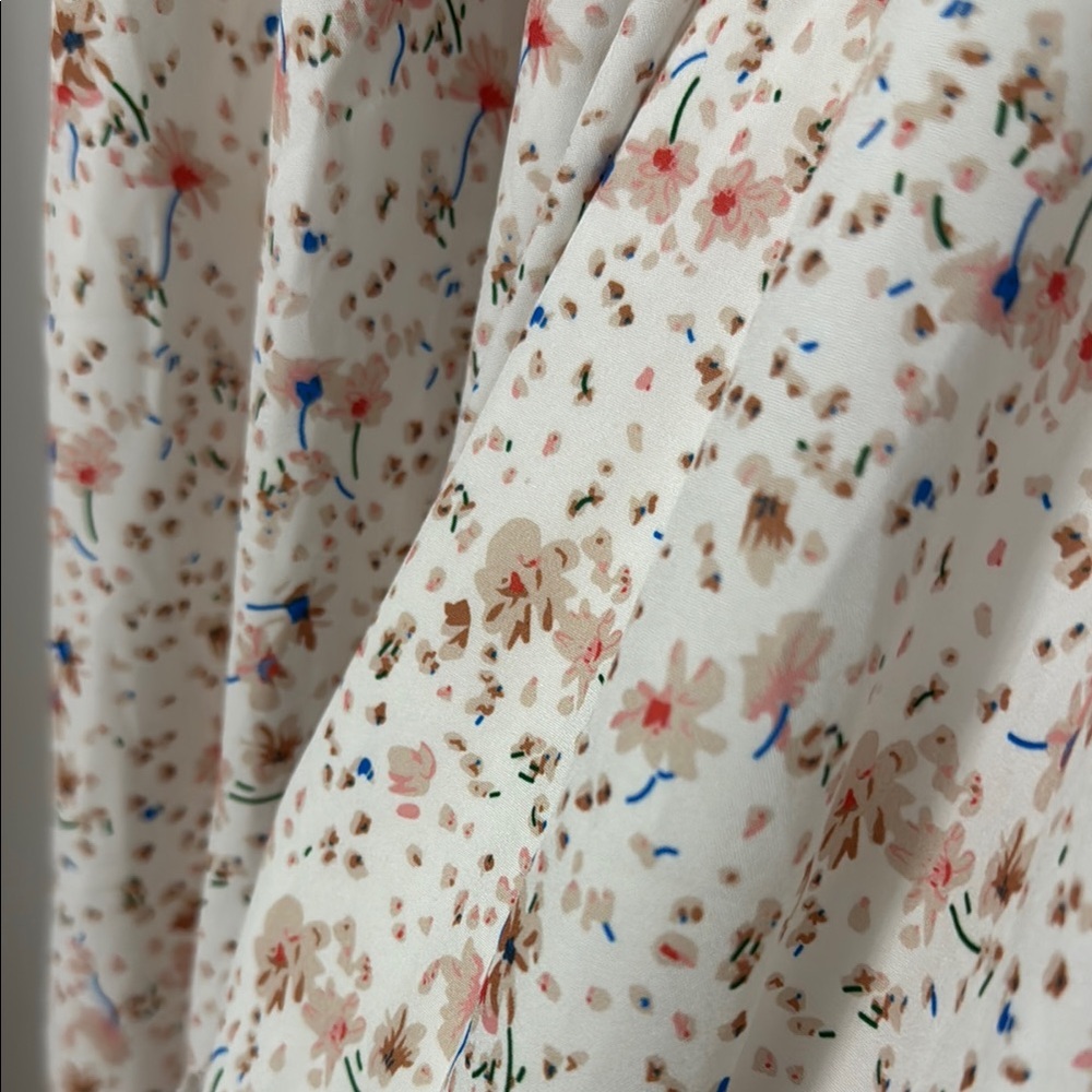Indie Blue Floral Smocked Maxi Dress - Picture 3 of 6